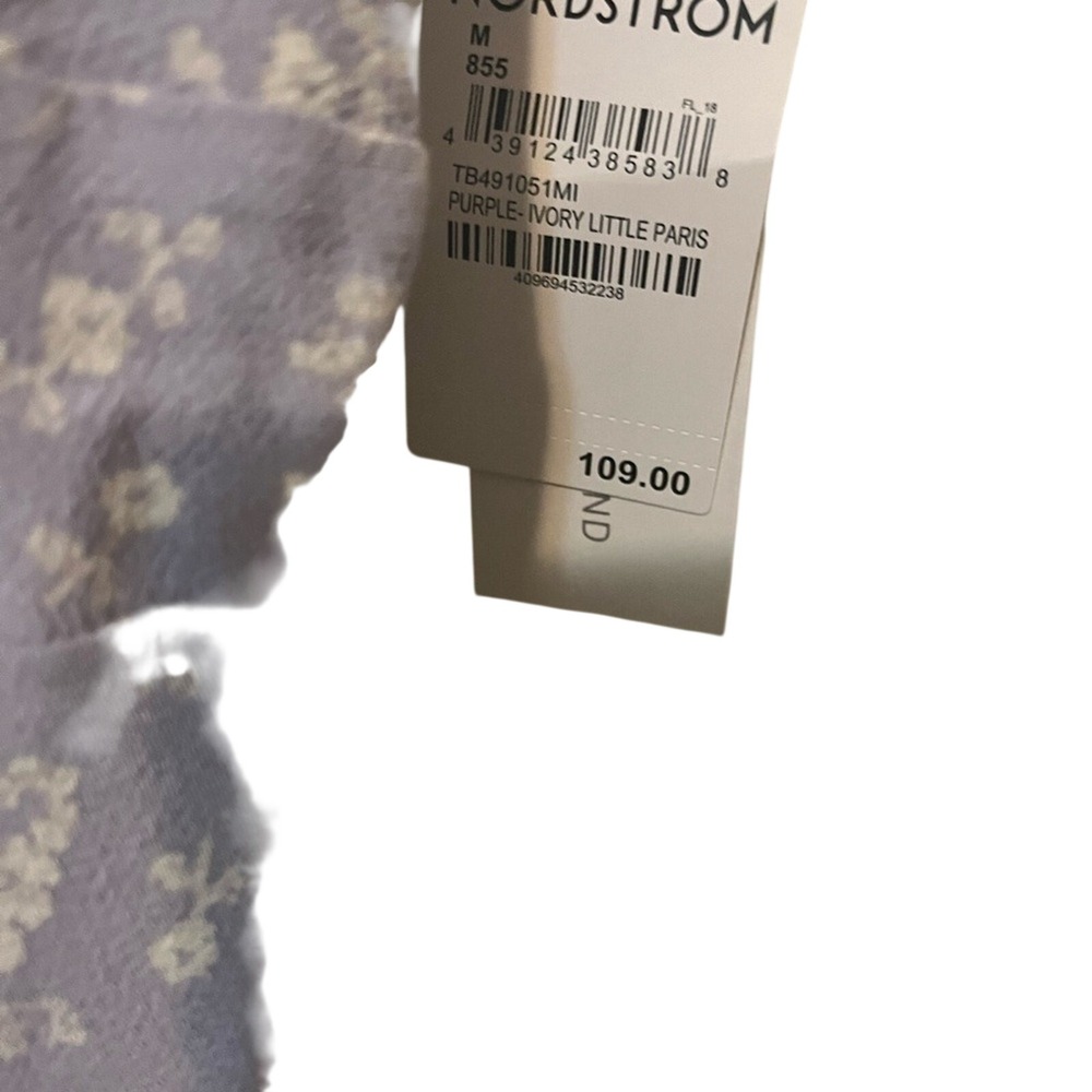 NWT Lavender micro floral Maxi Dress A-line Fairy Cottagecore treasure & bond M - Picture 7 of 8